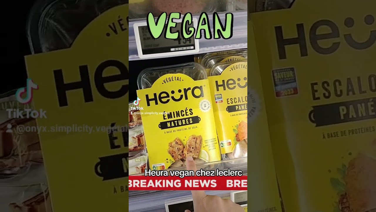 Simili carne marque heura disponible  chez leclerc voici une parti de la gamme.