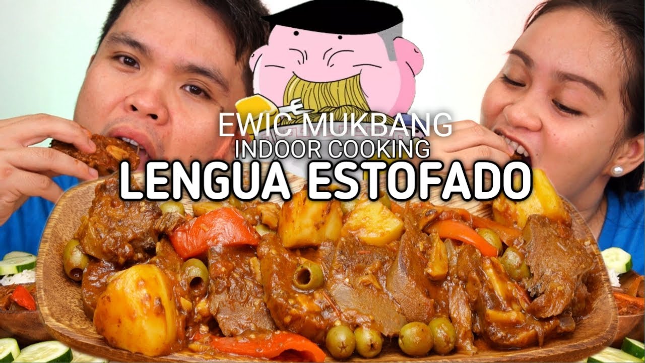 INDOOR COOKING | LENGUA ESTOFADO | DILA NG BAKA | Filipino Food Mukbang Collab W/  @ASMRSERGEY