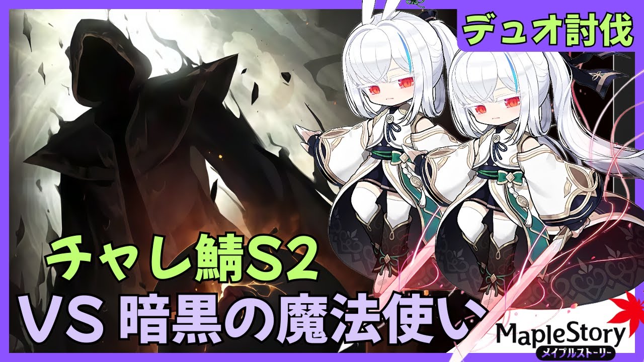 【メイプルストーリー】暗黒の魔法使い レン デュオ【チャレ鯖S2】