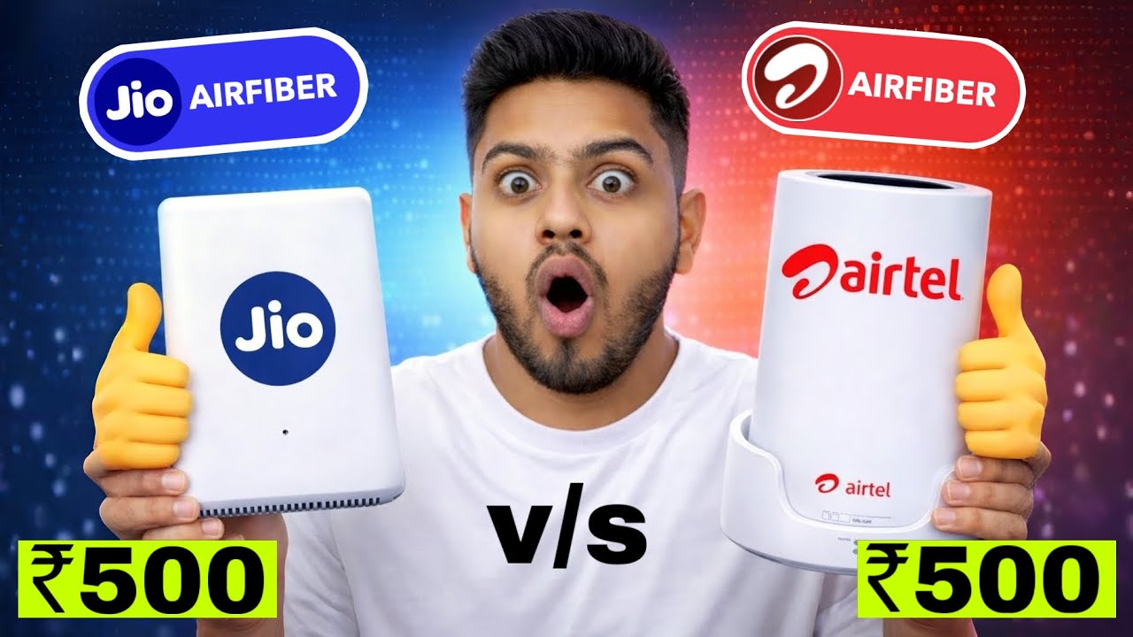 ⚡️Jio air fiber vs Airtel air fiber | Speed test & Plans | Best air fiber wifi connection???