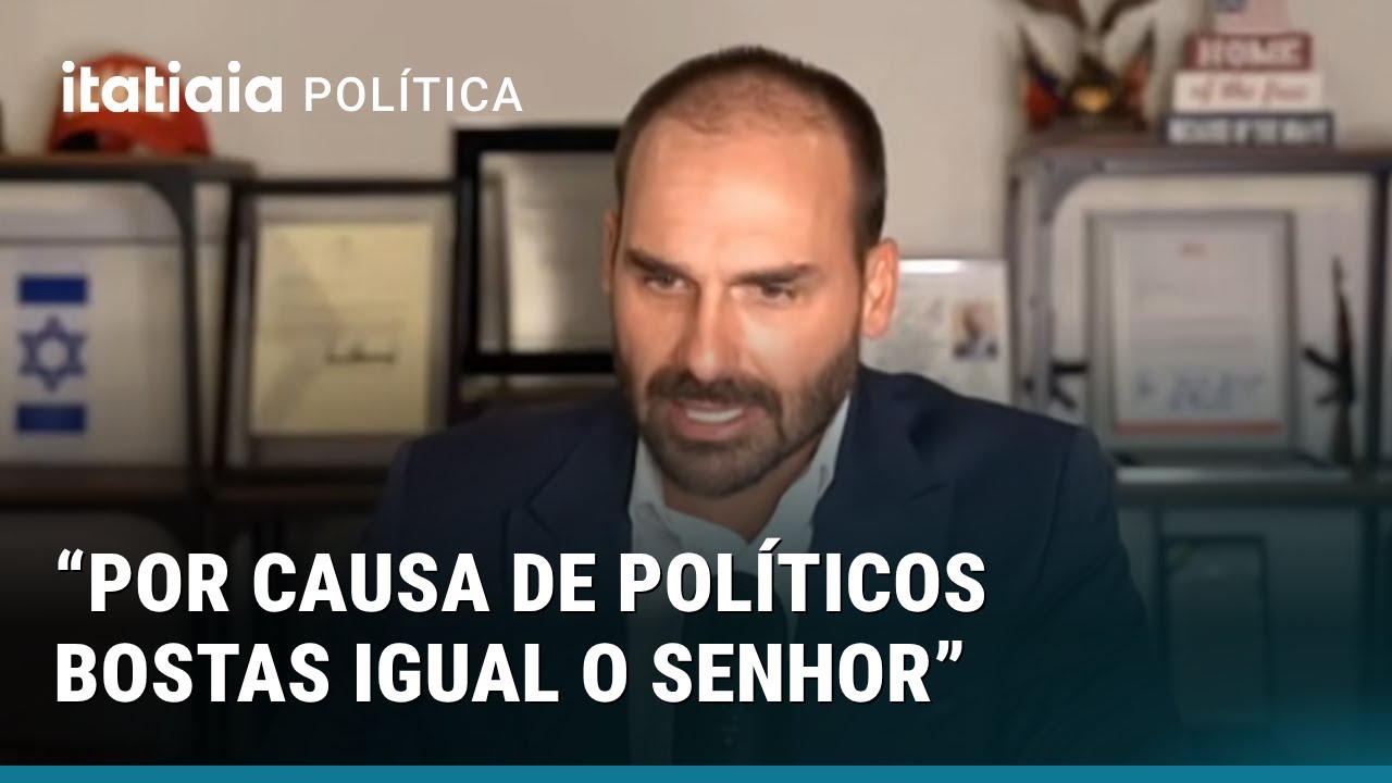 EDUARDO BOLSONARO RESPONDE GOVERNADOR DO MT, QUE DISSE QUE ELE ENLOUQUECEU: 'POLÍTICOS BOSTAS'