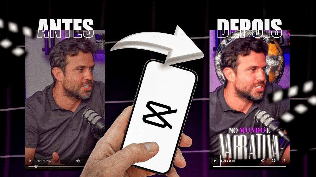 Como fazer edi&ccedil;&atilde;o din&acirc;mica profissional em cortes de podcast pelo Celular! | CAPCUT