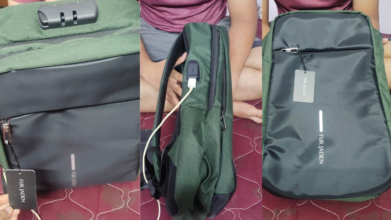 Unboxing Fur Jaden anti theft backpacks,best laptop bag with external USB port under@1000 #backpacks