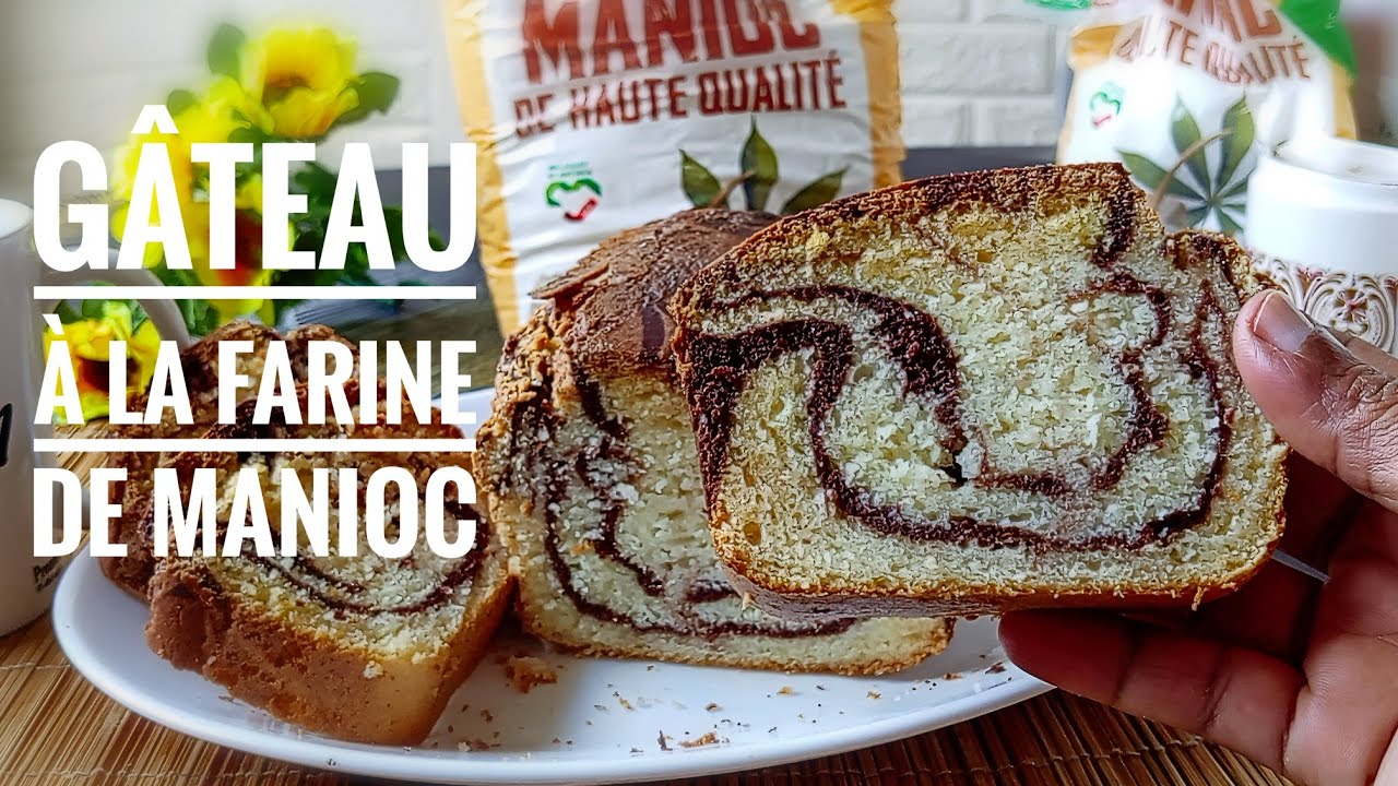 Gâteau marbré  à la farine de manioc sans gluten