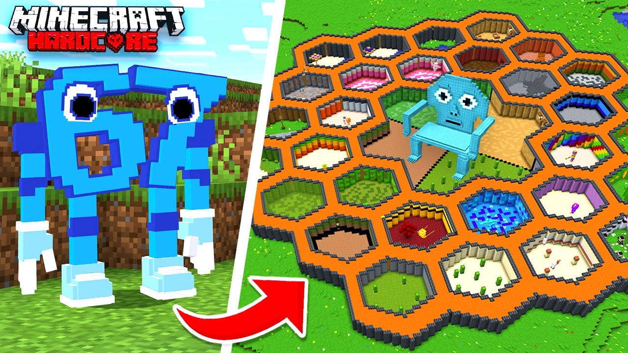 I trapped EVERY RAREST BRAINROT in Minecraft Hardcore