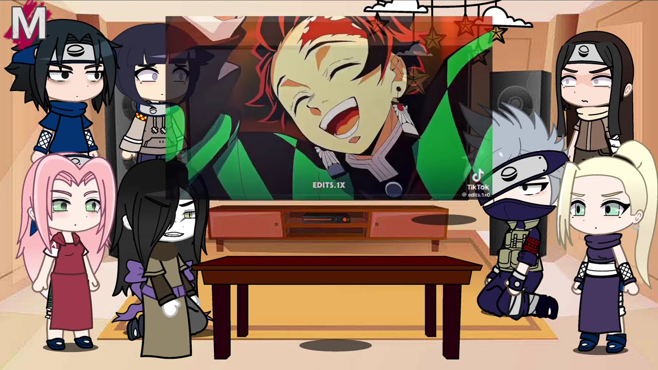 Naruto friends react to naruto as Tanjiro | Giyuu | Demon slayer | Sasuke | Gacha life