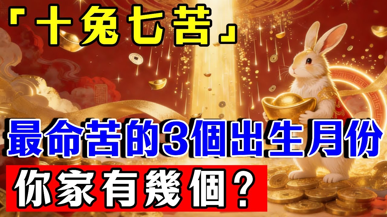 「十兔七苦」，屬兔人「最命苦」的3個出生月份，你家有幾個？#生肖 #運勢 #命理 #屬相 #風水 #財運 #佛陀 #佛學 #佛法 #佛教 #修行 #智慧 #因果 #佛家