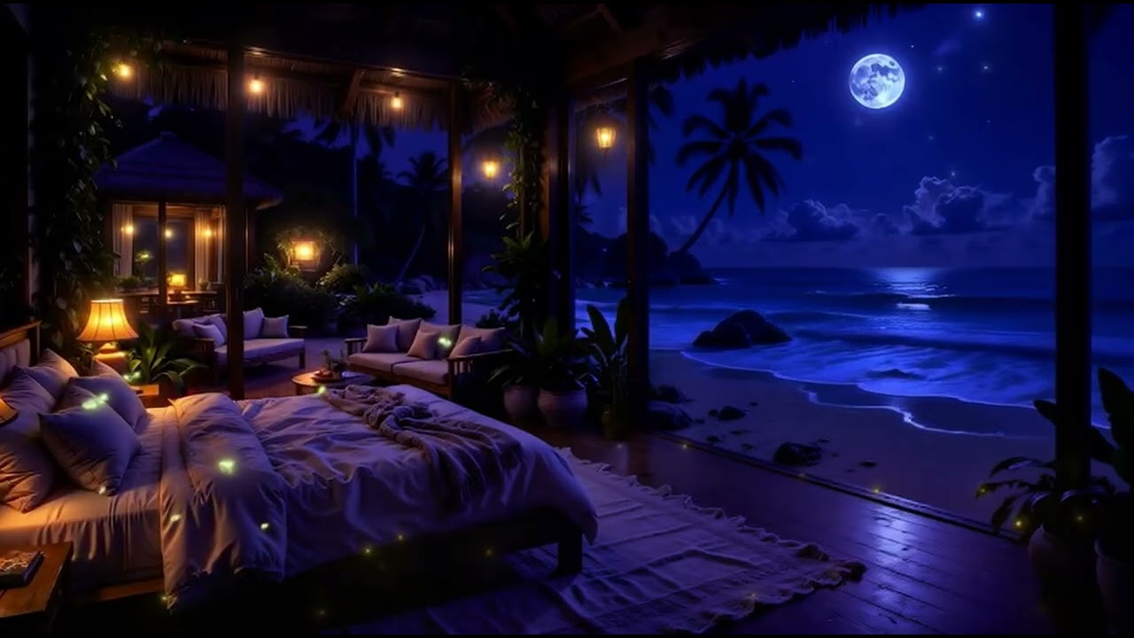 Fall Asleep in 5 Minutes (No Ads) • Soothing Piano & Ocean Sounds for Relief • Natural Deep Sleep