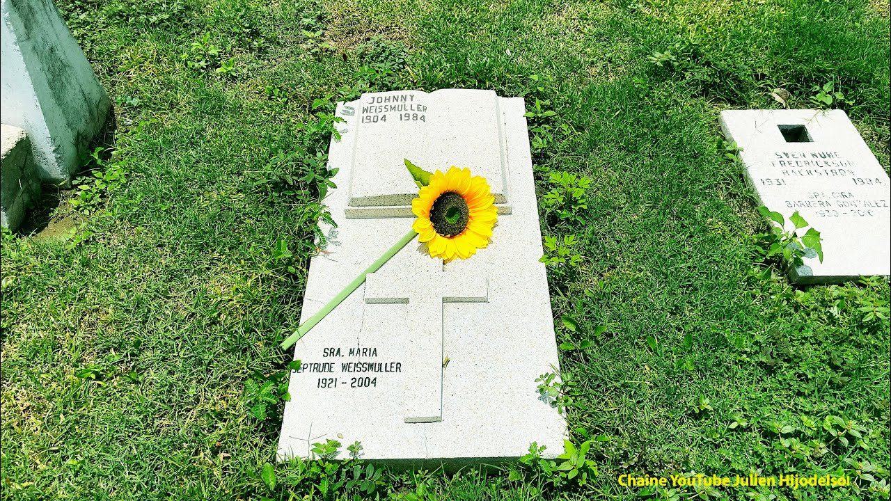 Tombe de Johnny WEISSMULLER, TARZAN, Acapulco Mexique cimetière de la lumière.
