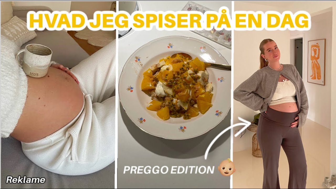 HVAD JEG SPISER PÅ EN DAG SOM GRAVID I UGE 32!! Viser vores nye puslebord og babyskab