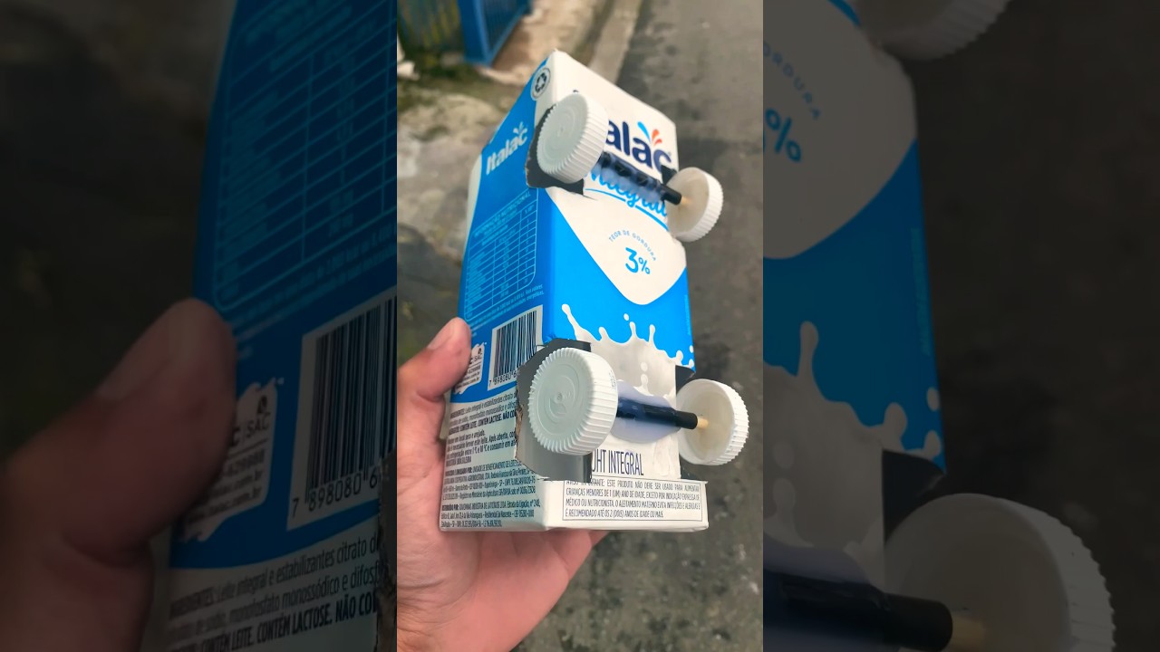 Carrinho com caixa de leite #artesanato #facavocemesmo #criatividade #criativo