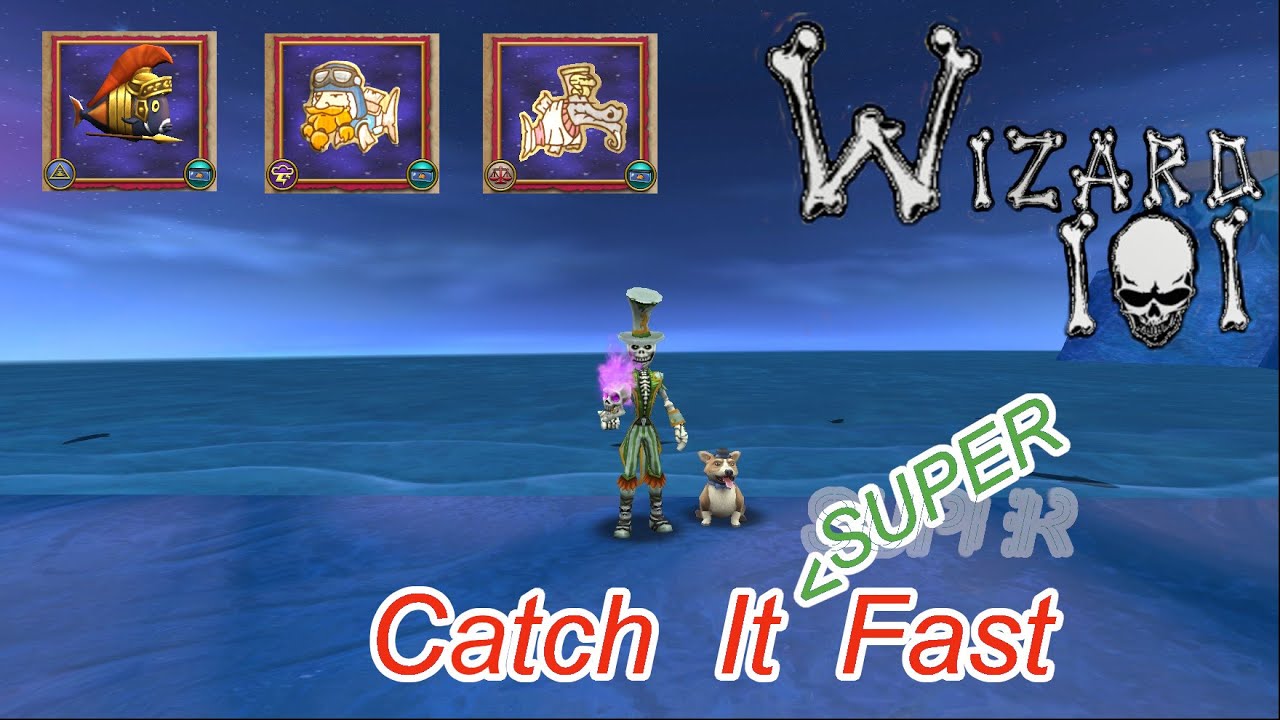 Wizard101 Catch it SUPER Fast: Achilles Tang, Aero Dwarf Doodlefish, Alhazred Doodlefish