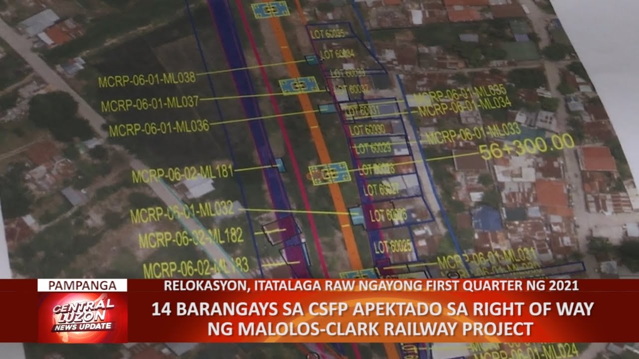 14 barangays sa City of San Fernando (P), apektado sa right of way ng Malolos-Clark Railway Project