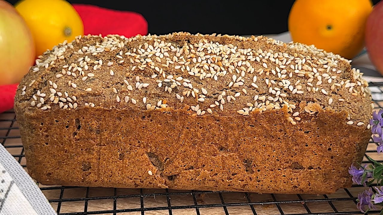 Kaufe kein Brot! Rezept schnelles Schwarzbrot aus Amaranthmehl, schmeckt Weizenbrot. Glutenfrei!
