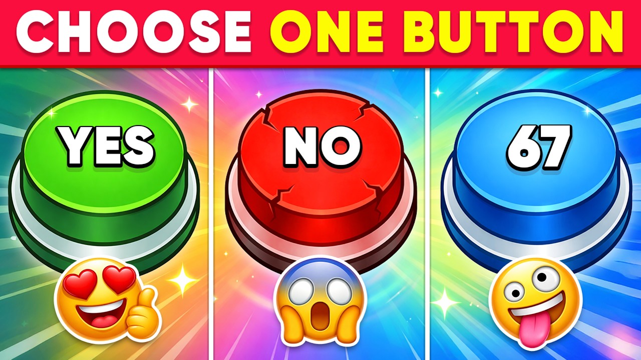 Choose One Button 😱 YES or NO or 67 🟢🔴🔵🤷 | Daily Quiz