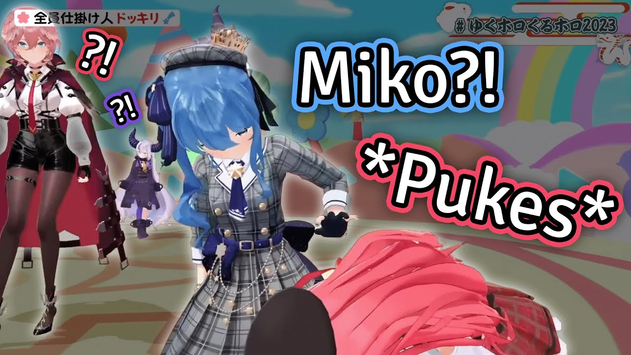 Miko Pukes On The Official Stream (100% Real, Not prank, fr) 【Hololive】【EN Sub】