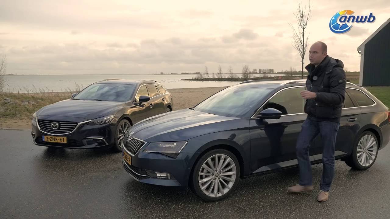 ANWB dubbeltest Mazda 6 Sportbreak vs. Skoda Superb Combi 2016