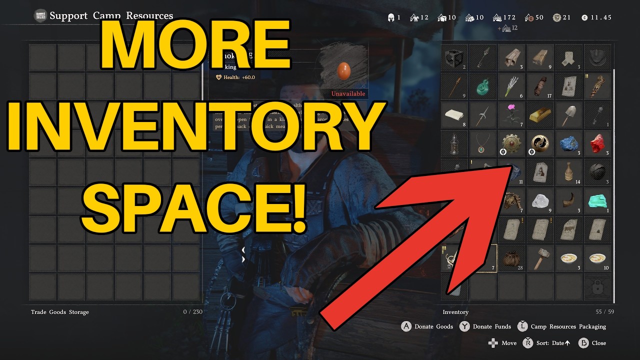 How increase inventory in Crimson Desert Quick Guide