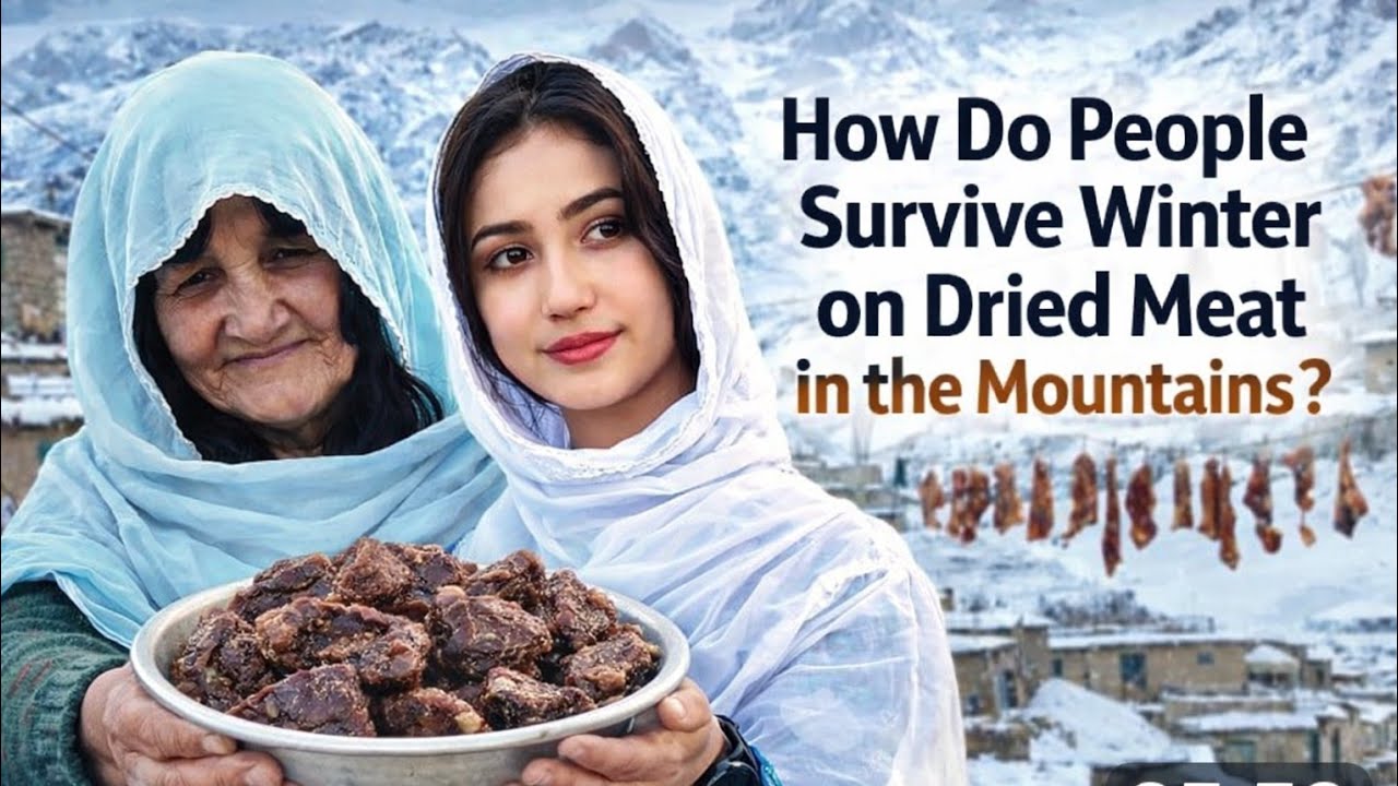How People Survive Winter in Afghan Mountains | Cooking Landi Dried Meat