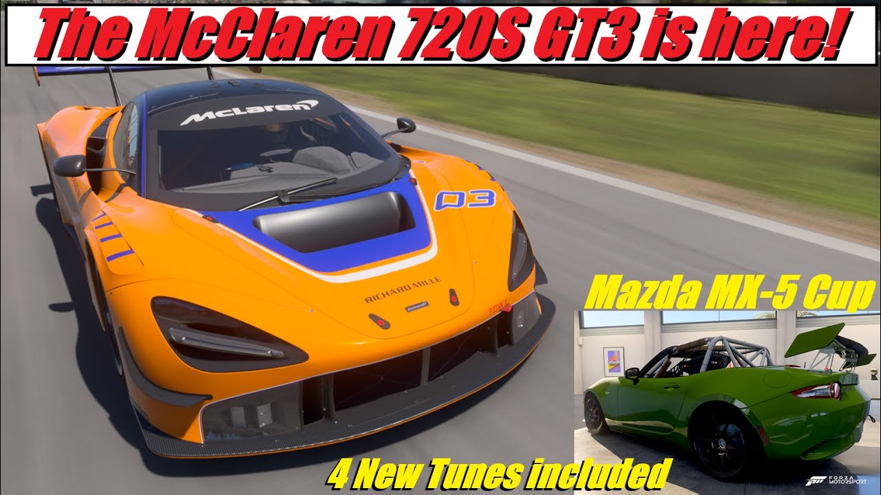 Forza Multiplayer Weekly: McClaren 720S GT3, Mazda Cup, and Weekly GT Rivals Updated