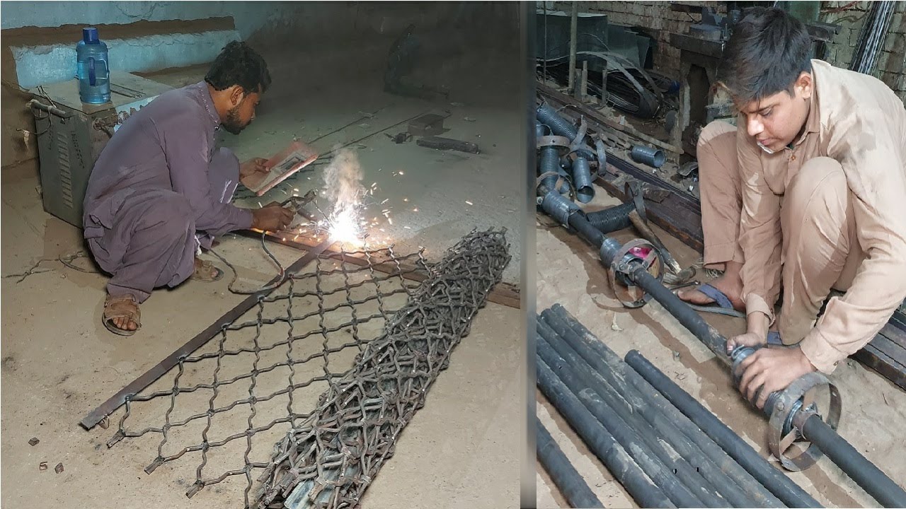 Amazing Grill Shutter Exhaust Gate Making Process | Rolling Door