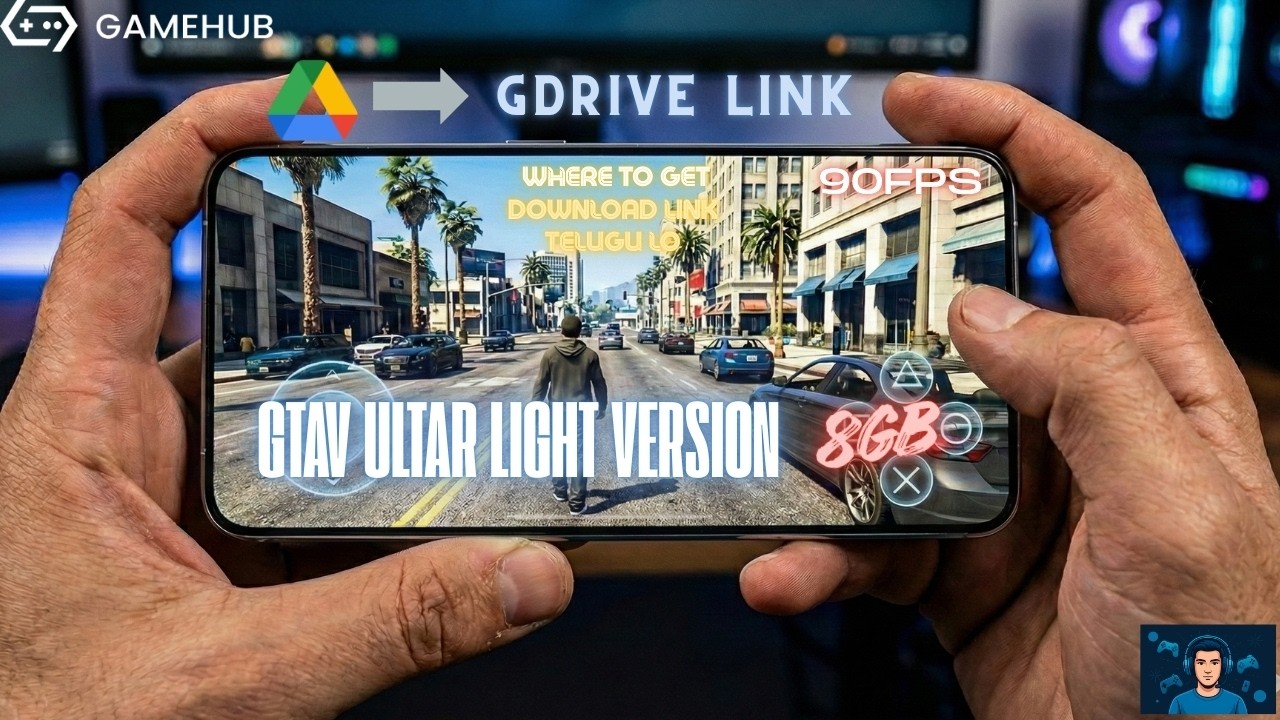 🔥 Low End Mobile GTA 5 8GB Size File | 90FPS Stable | Telugu Lo | Telugu Prekshakula Koraku 🔥