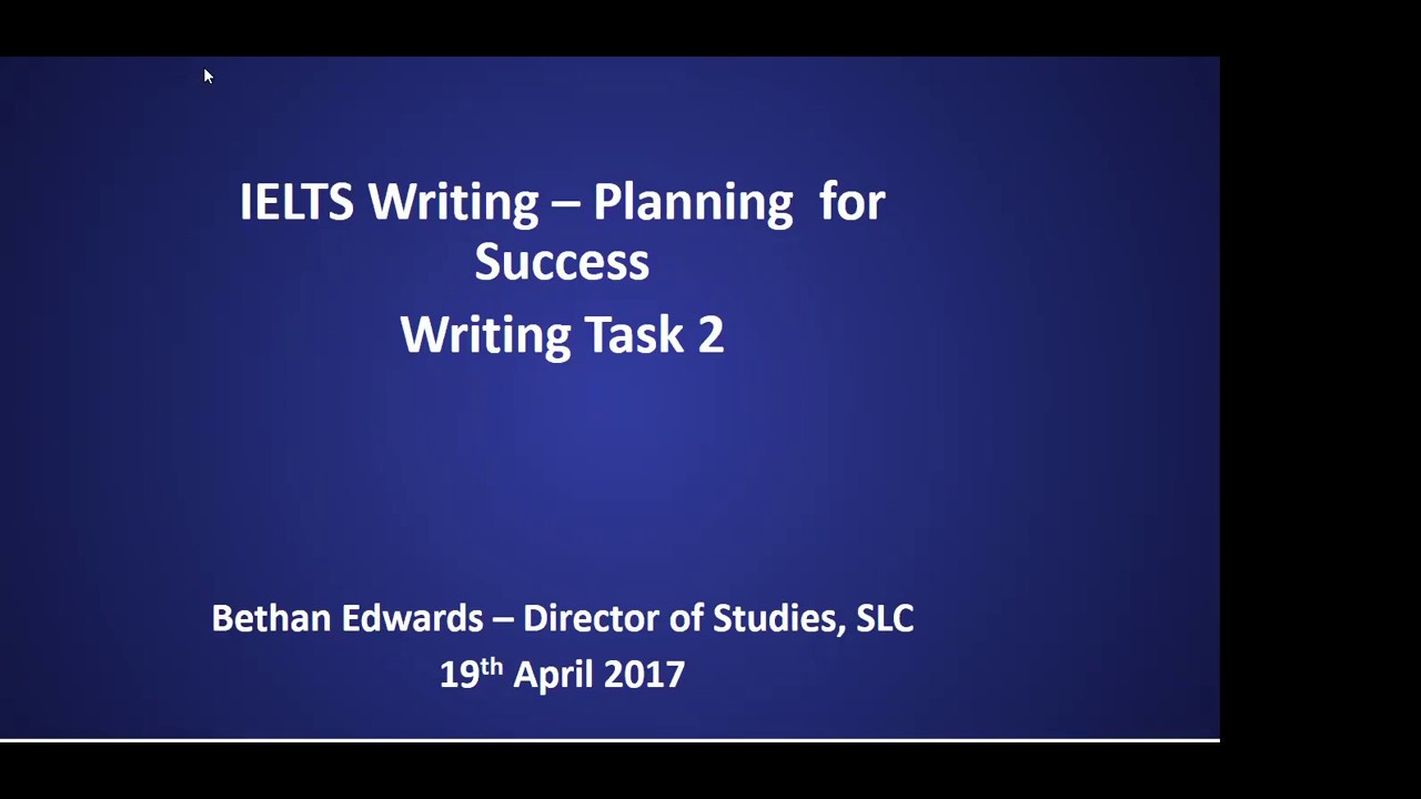 IELTS writing - Planning for success