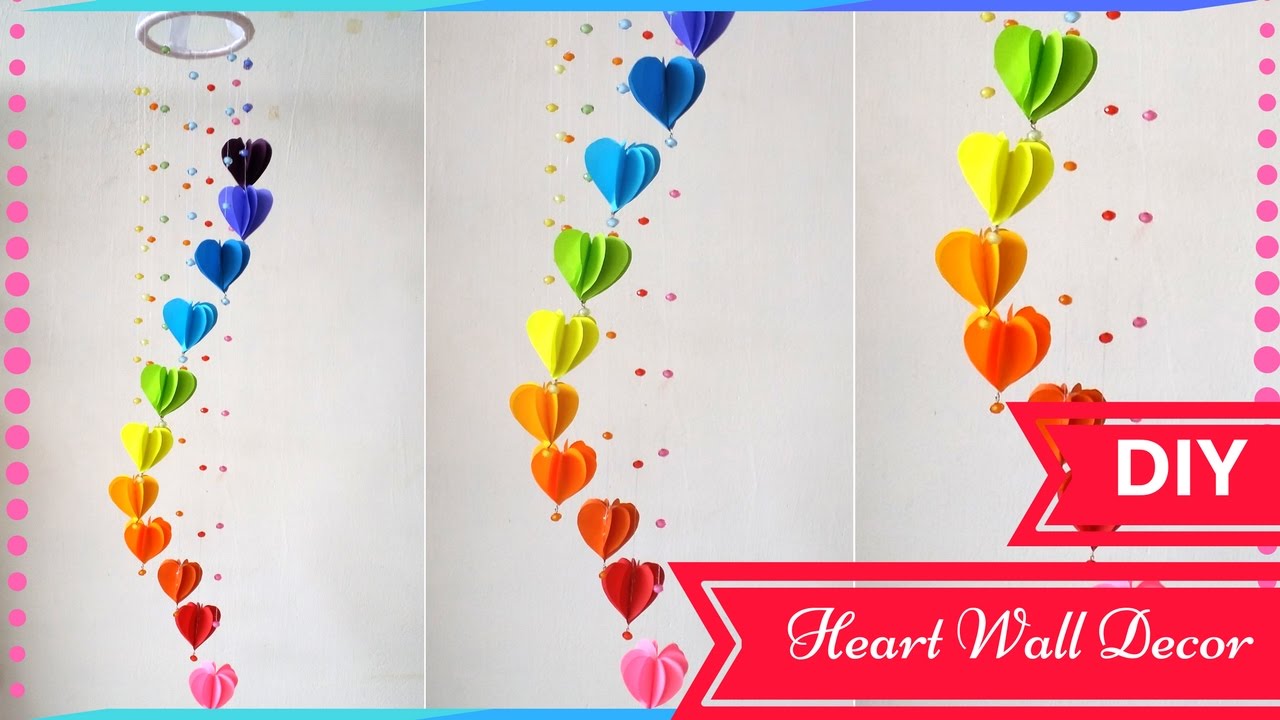 DIY Wall Decor Ideas for Valentines Day - Heart Decors in living Room | By Maya Kalista!