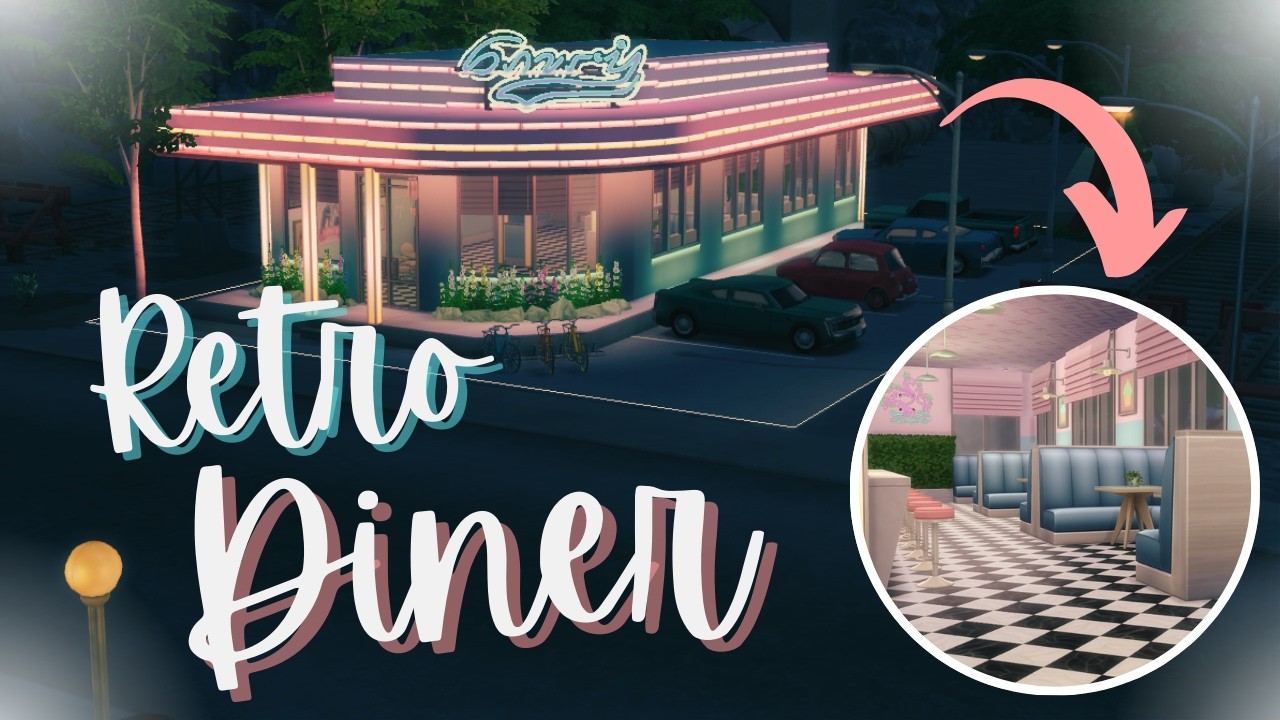 Retro Pastel Diner | The Sims 4 Speedbuild ✨