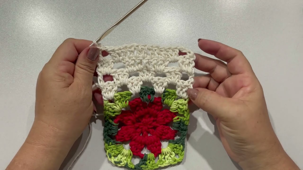 tapete  em crochê flor unica  passo a passo