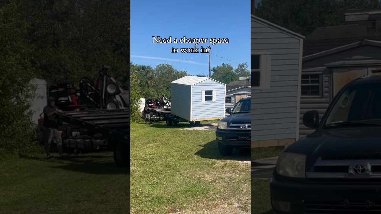 Turning a shed into my workspace! #florida #art #resin #flowerpreservation #shed #sheshed #workshop