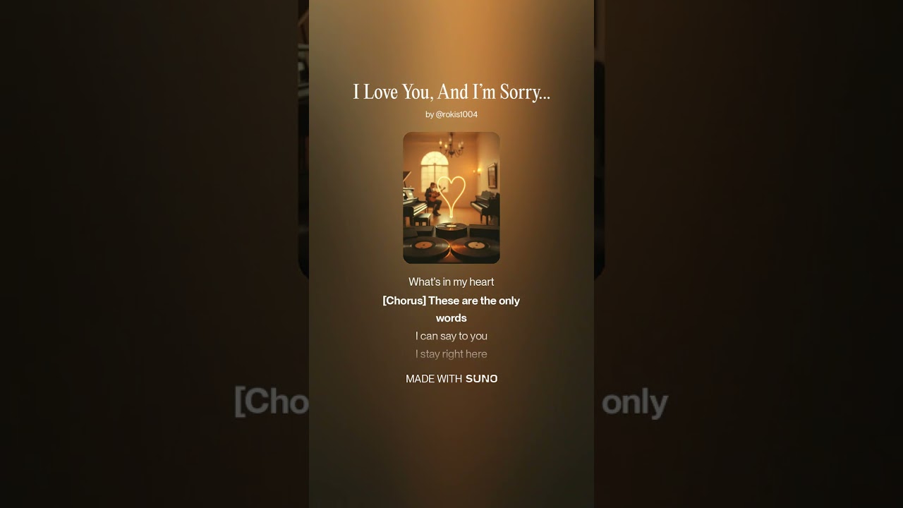 I Love You, And I’m Sorry 1 