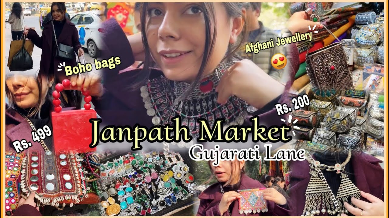 Janpath Market Gujarati Lane | Boho bags , Afghani jewellery, handcrafted clothes | SURBHI CHOPRA