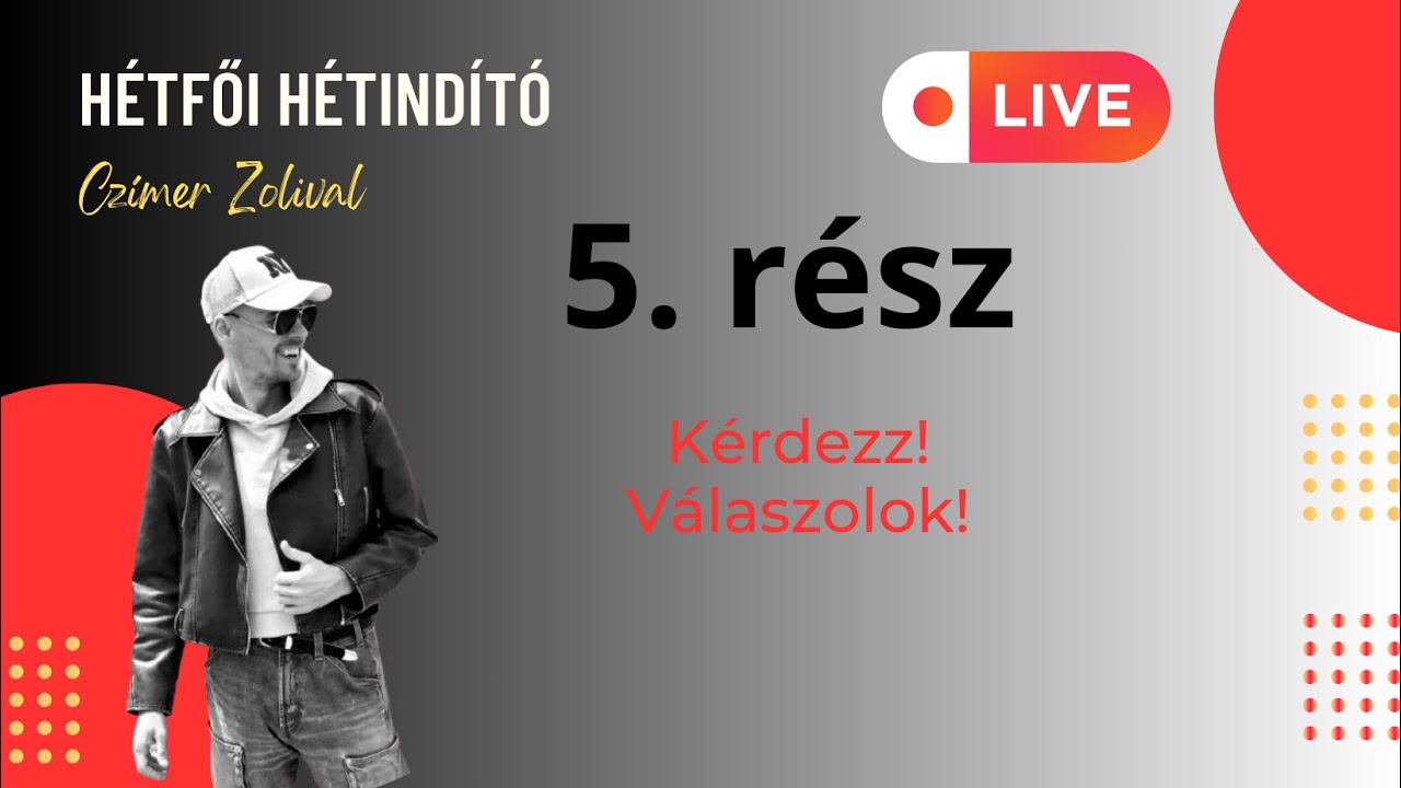 Hétfői hétindító Czímer Zolival - 5. rész