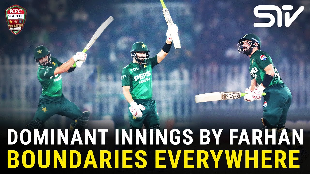 Sahibzada Farhan 80 Runs Powerful Knock | PAK vs SL | Match 03 | Tri Nation Series | PCB | M3W1U