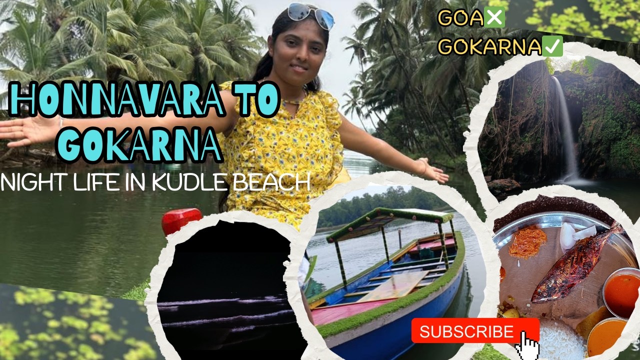 Honnavara to gokarna vlog|kudle private beach|nightlife in beach|honnavara backwater boating|resort