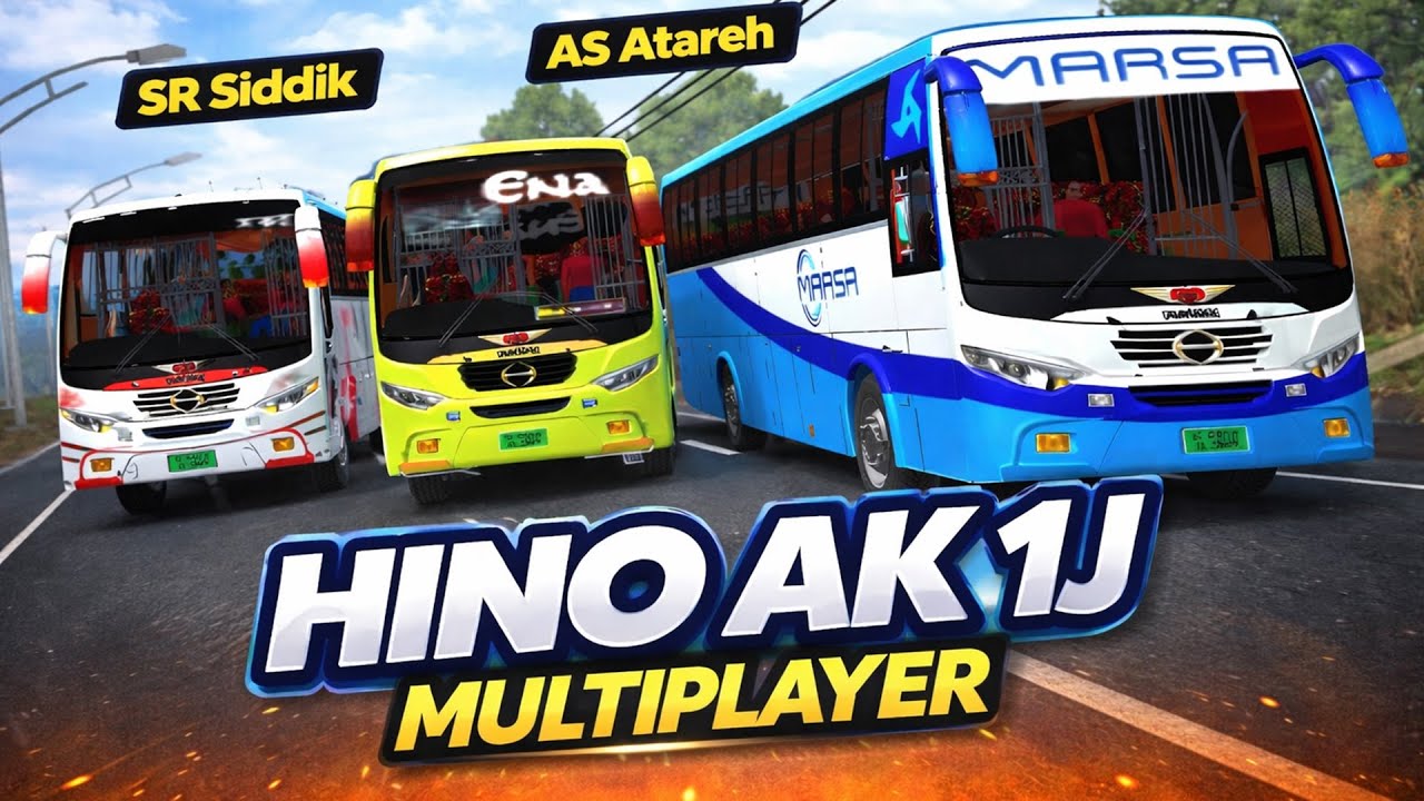 Bus Simulator Indonesia BD Map Multiplayer obb || High Traffic || Details Hino Ak 1j Multiplayer Mod
