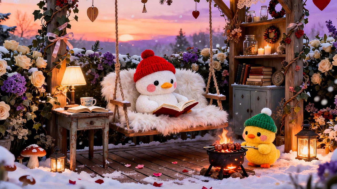 Quiet Snowfall & Warm Fire 🔥 Relaxing Jazz for Overthinkers
