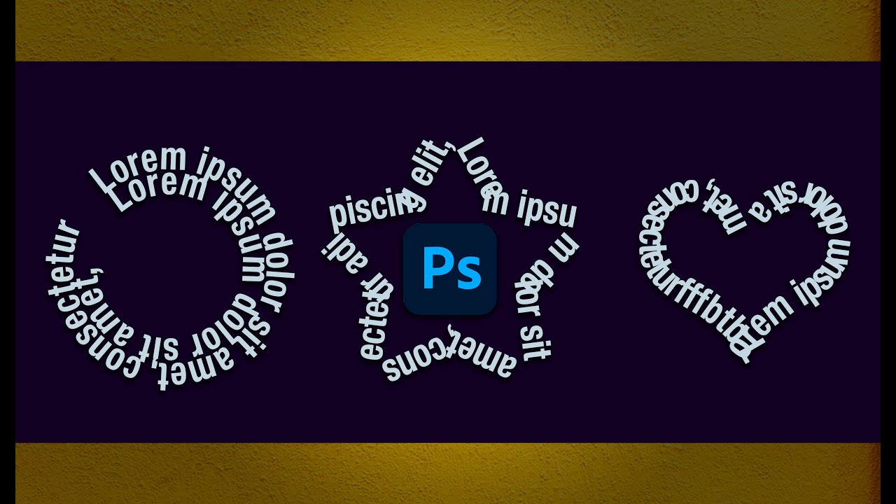 COME FARE UN TESTO CIRCOLARE O QUALSIASI FORMA CON PHOTOSHOP