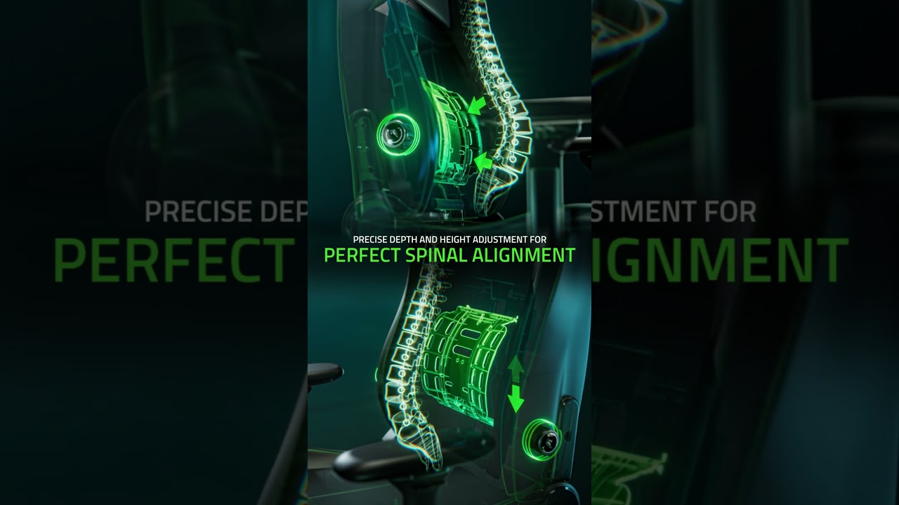 Razer Iskur V2 | World's first 6D lumbar support