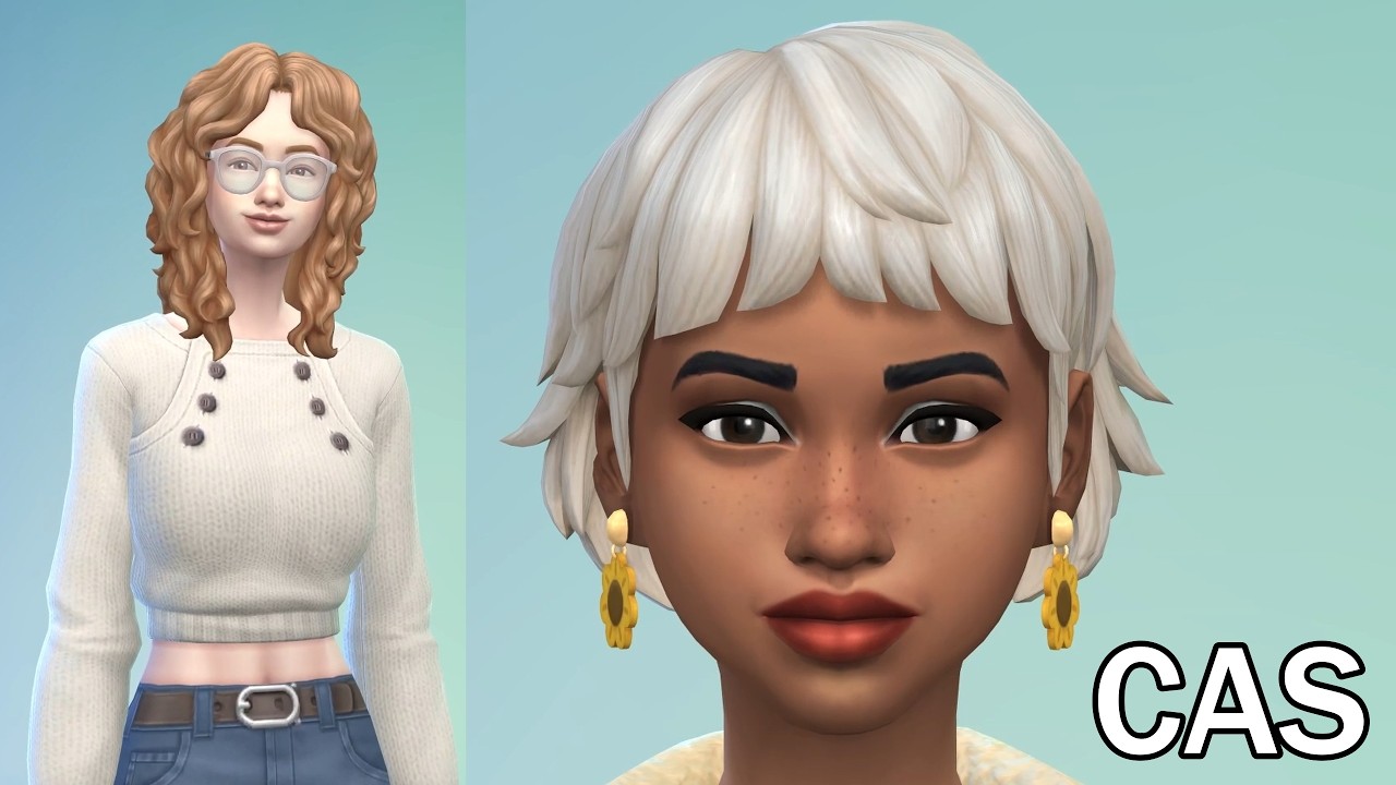 Creating cute sims for my save ❤️ Sims 4 NO CC speed create a sim