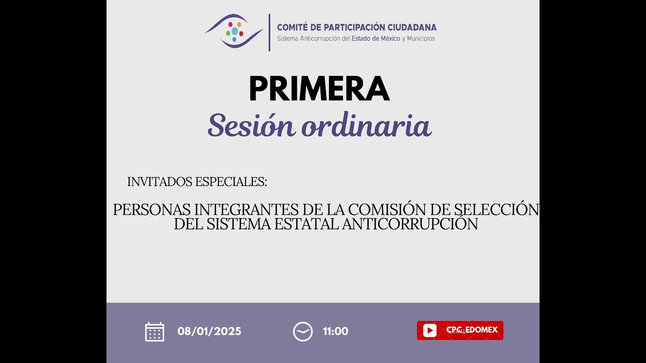 Primera (#1) Sesión Ordinaria del Comité de Participación Ciudadana