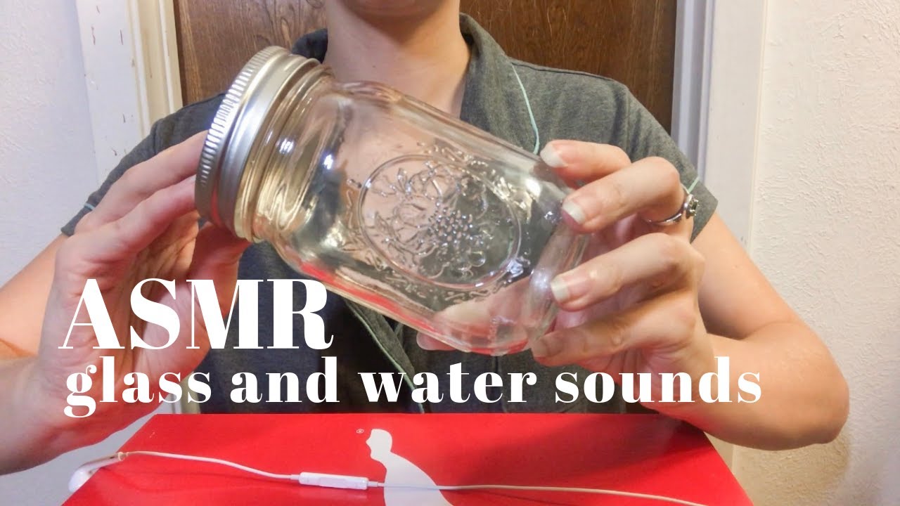 ASMR Glass Jar Tapping & Scratching // with water sounds and liquid shaking // NO TALKING