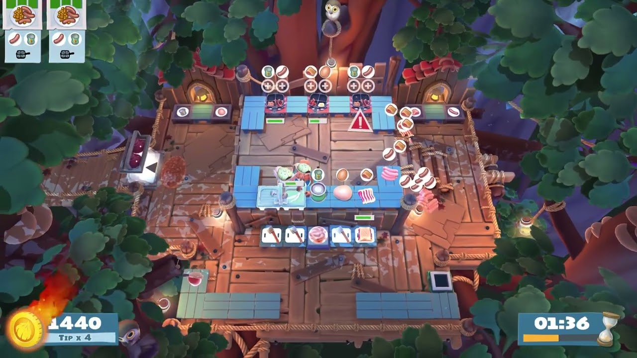 Overcooked! 2 - Campfire Cook Off 2-1 (2 players) Score: 2592