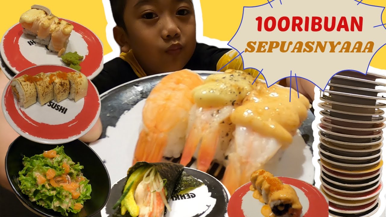 SUSHI ALL YOU CAN EAT CUMA 100RIBUAN?! SEBANYAK INI??? | GENKI SUSHI BOGOR