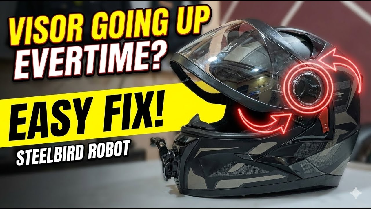 How to open steelbird robot helmet visor and steelbird robot helmet visor problem solved
