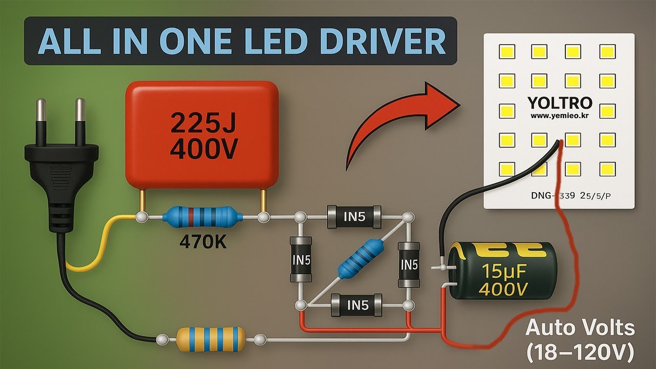 All Led Driver | Transformerless Power Supply 220V AC to DC 3V_150V