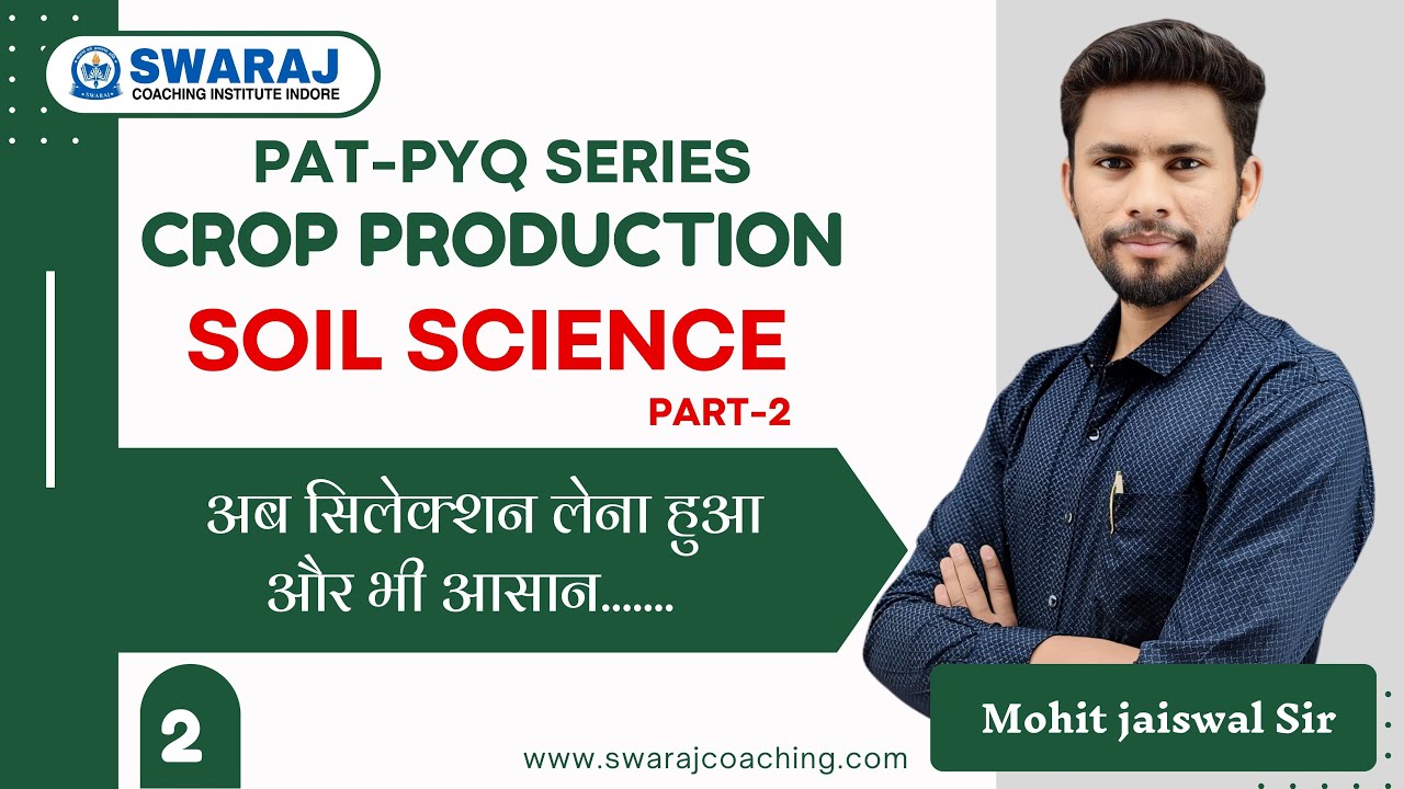 PAT PYQ-Series || Soil Science Part-2 || By- Mohit Jaiswal Sir