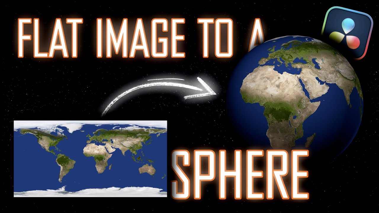 How to Wrap 2D Images into 3D Spheres / with FREE Footage / DaVinci Resolve Tutorial
