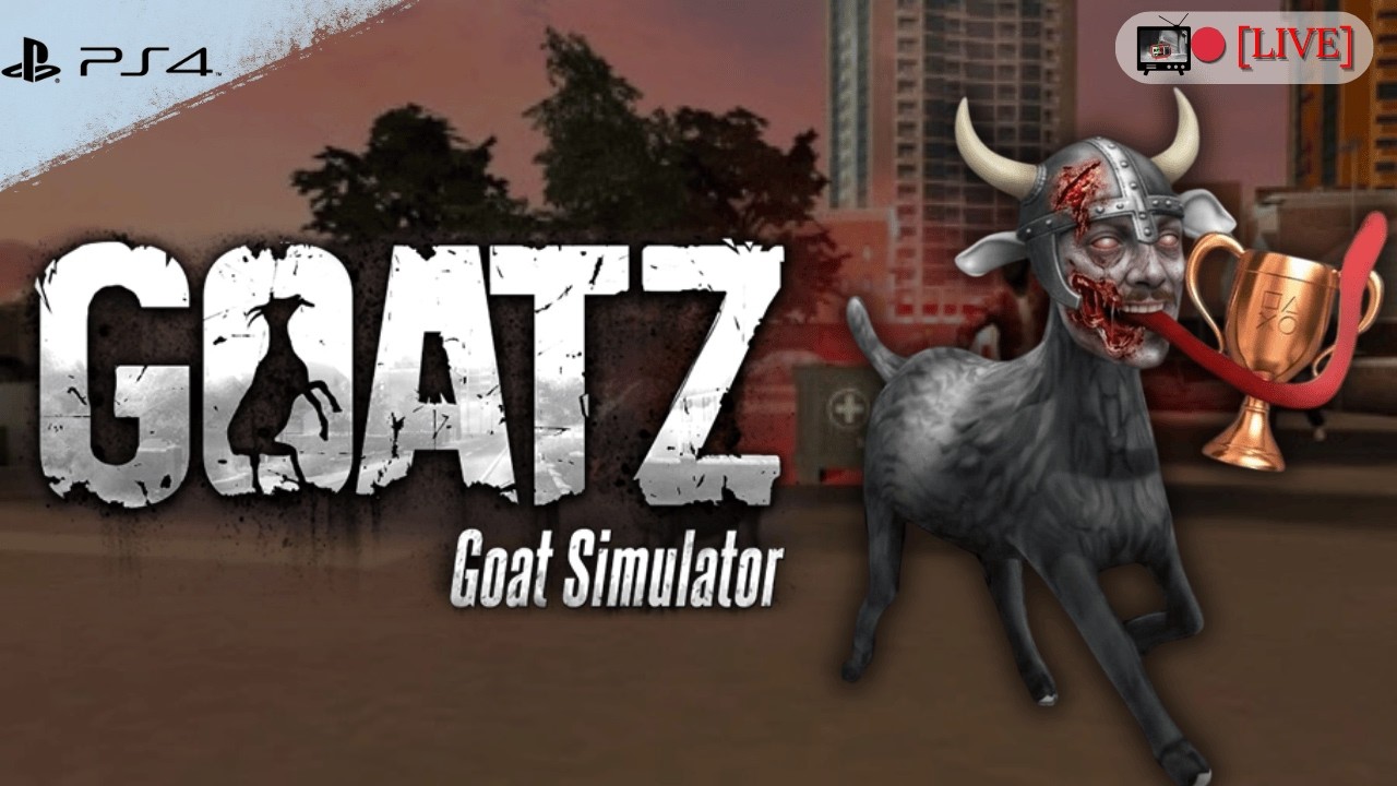 🔴 Ps4 - GoatZ Simulator - TODOS OS TROFÉUS NO APOCALIPSE ZOMBIE DAS CABRAS 🐐   - CAÇA PLATINA🎯🏆